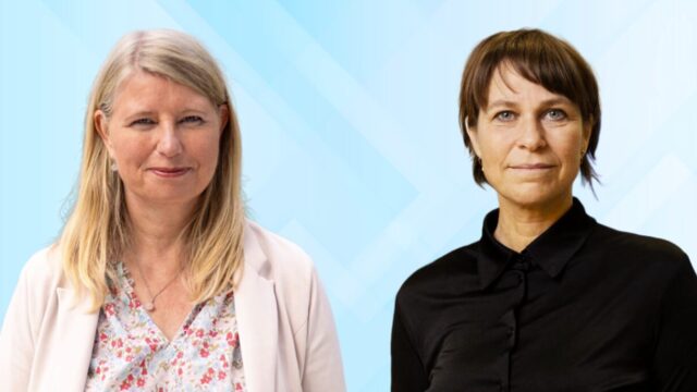 Christina Sejr Pedersen, der er direktør for Half Double Institute og udviklingschef for Industriens Fond, Charlotte Kjeldsen Krarup.